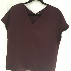 Wine Dolman Sleeve Top
